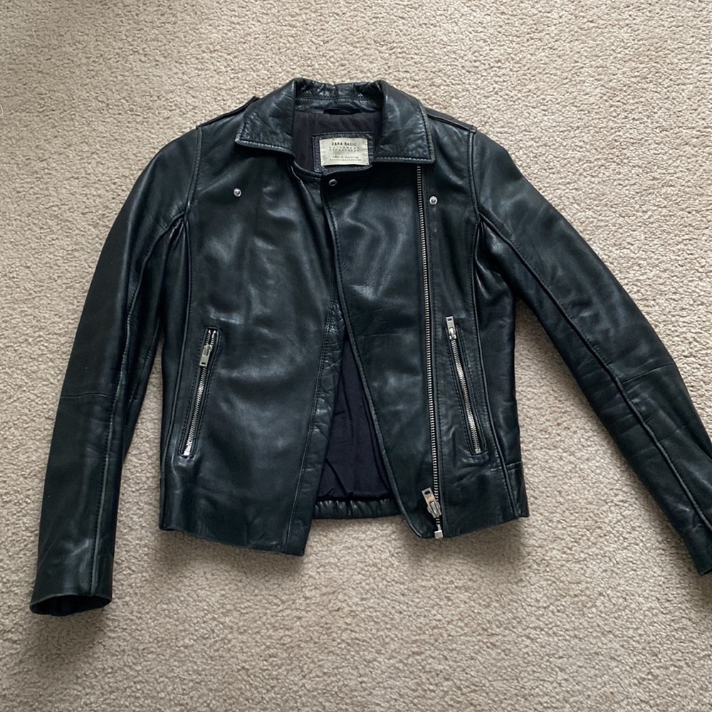Zara Black Leather Jacket
